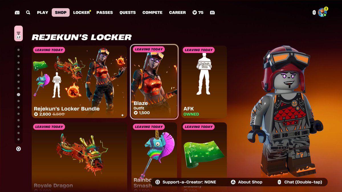 So me and my friend <a href="/ReyIsWinning/">ReyIsWinning</a> are checking the item shop like we do all the time and we notice the bundles aren't equal for everyone It doesn't add up it may just be this one but this forsure needs a fix <a href="/FortniteStatus/">Fortnite Status</a>
<a href="/ShiinaBR/">Shiina</a>
<a href="/HYPEX/">HYPEX</a>