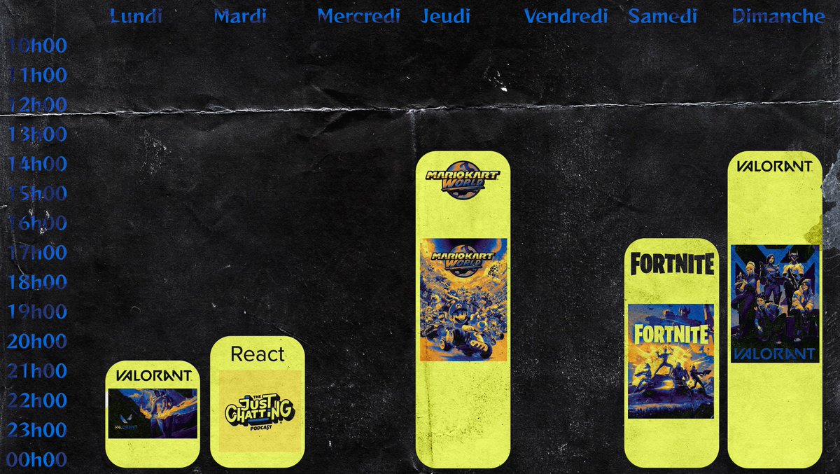 Skameur8's tweet image. 📅 Nouveau planning de stream ! Viens me retrouver en live : 📷 Lundi 21h 📷 Samedi 16h30 📷