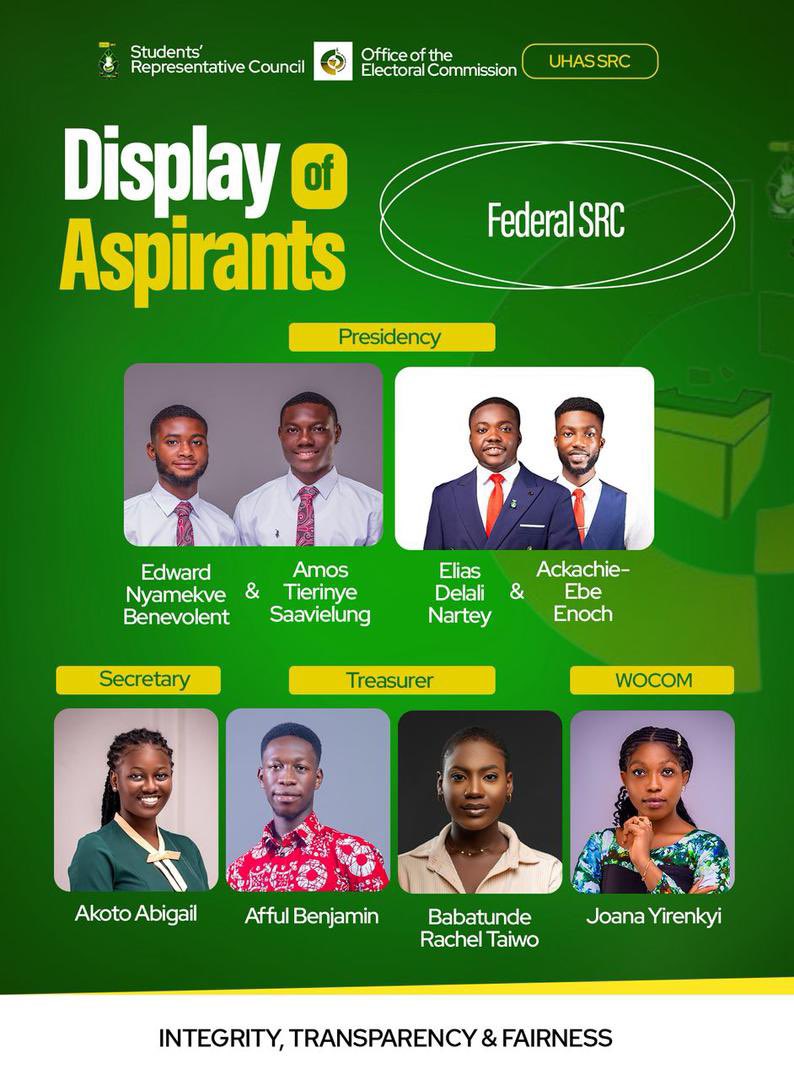 UHASSRC_EC's tweet photo. ❗️❗️❗️Know your Aspirants for the 2025/2026 SRC/LNUGS General Elections🗳️❗️❗️❗️ https://t.co/0AUJsIZSth