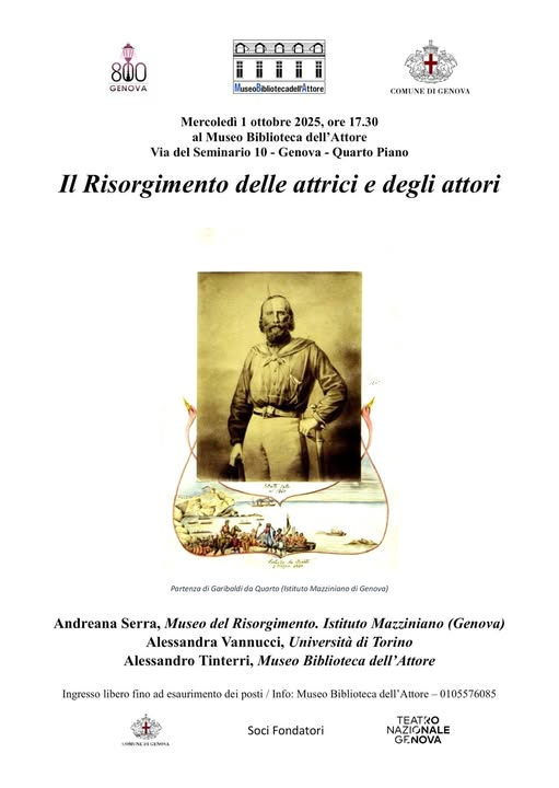 RAPPORTI TRA RISORGIMENTO E TEATRO. GENOVA 800.