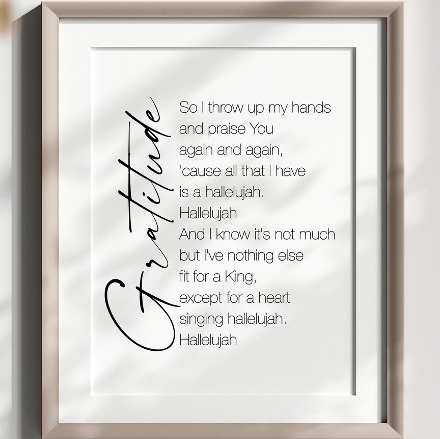 Gratitude means thanks and appreciation. It's the warm feeling you get when someone (God) helps you figure out a great solution to a difficult problem that you've been trying to solve.