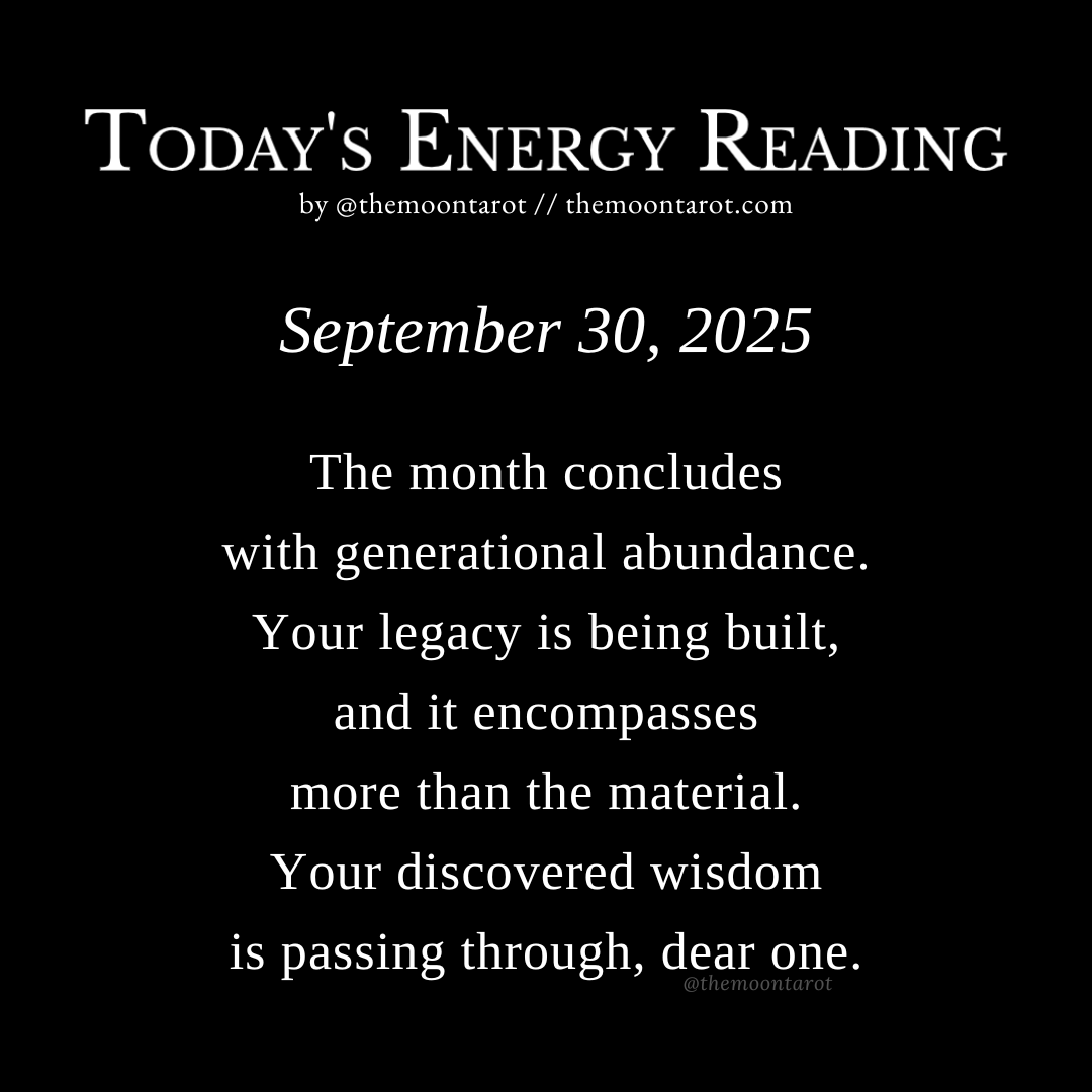 themoontarot_'s tweet photo. Today's Energy Reading: September 30, 2025 https://t.co/D0pDFxzJOo