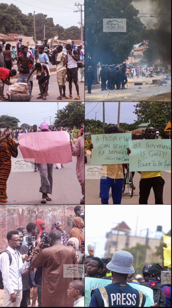 Mandinary-Lamin erupts in violent protests after Omar Badjie’s death in police custody 

Scenes in pictures