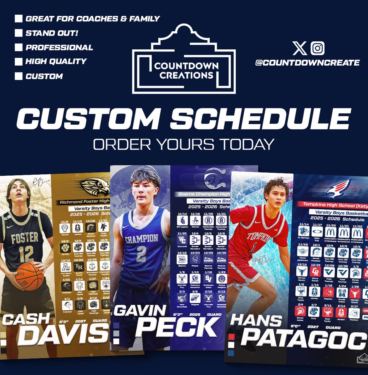 CountdownCreate's tweet image. 🚨The season is here 🚨

Get SEEN 👀

🔥 Custom schedule graphics built for exposure — something you can send to college coaches, evaluators, scouts &amp;amp; family.

📲 DM to secure yours
👀 Gallery: qrco.de/CountdownCreat…