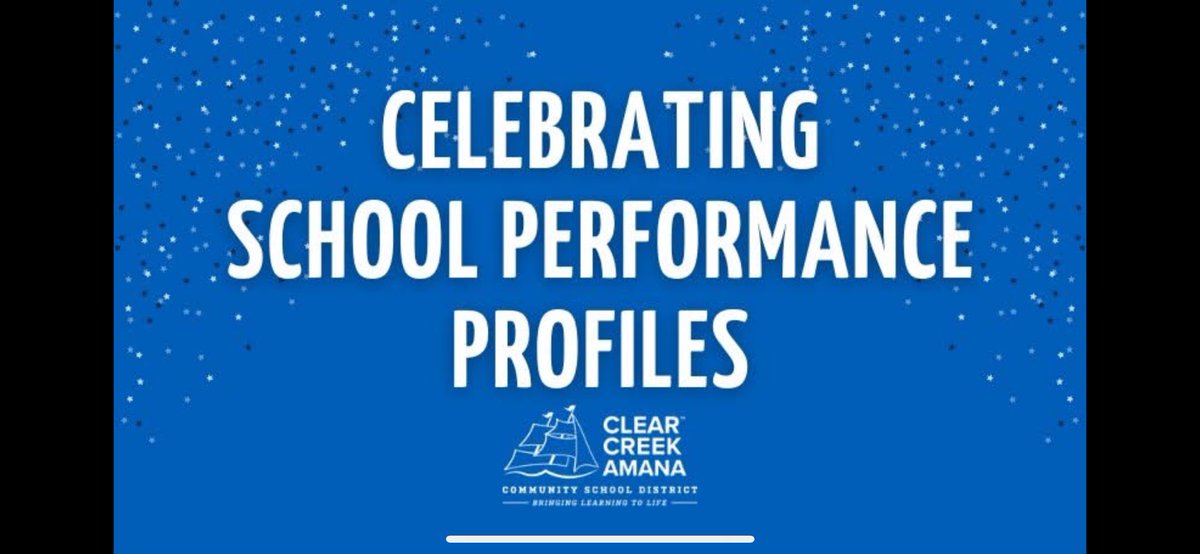 Clear Creek Amana Comm School District (CCACSD) is proud
to announce exceptional performance results across key academic metrics for the 2024-2025 reporting year, reflecting high student and staff commitment to educational excellence. #1Fleet #GoClippers 
ccaschools.org/news-and-annou…