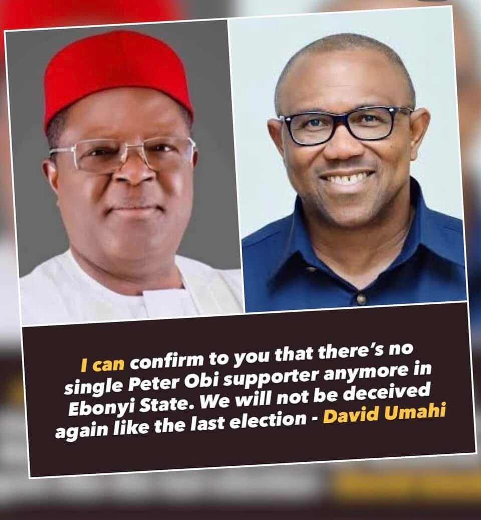 LOYAL TO TRUTH👑 🦅 (@oscarjamesjnr) on Twitter photo Umahi from Benue Stare cannot deceive Ebonyi people not to talk of the entire SouthEasterner.
Majority of Ebonyi people remains Obidient and organic one for that matter.
We did it in 2023 and we will do it again and again come 2027. Umahi from Benue Stare cannot deceive Ebonyi people not to talk of the entire SouthEasterner.
Majority of Ebonyi people remains Obidient and organic one for that matter.
We did it in 2023 and we will do it again and again come 2027.