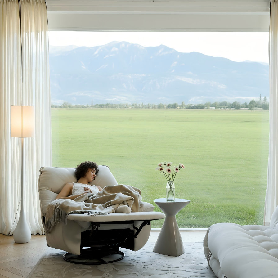 FlexiSpot's tweet image. Cuddle. Relax. Repeat. 🌲🐾 
FlexiSpot Lotus Recliner — MUSE award-winning comfort for you &amp;amp; your pet. 
#CozyVibes #PetLovers #PetFriendly #HomeVibes #Ergonomic