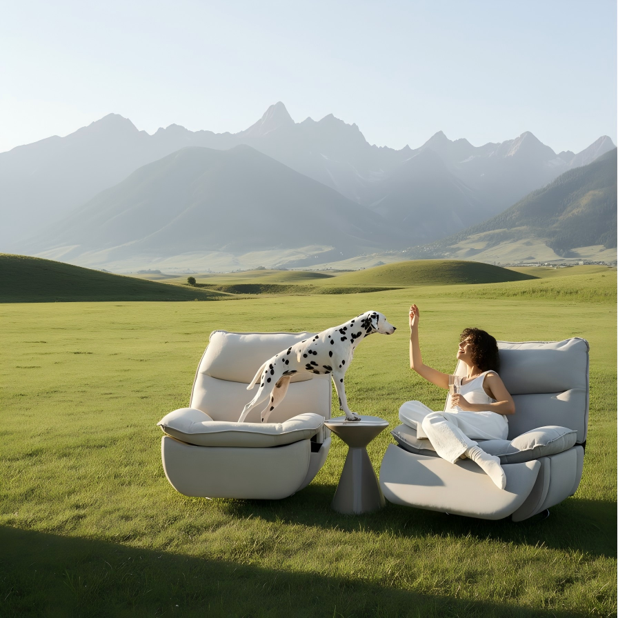 FlexiSpot's tweet image. Cuddle. Relax. Repeat. 🌲🐾 
FlexiSpot Lotus Recliner — MUSE award-winning comfort for you &amp;amp; your pet. 
#CozyVibes #PetLovers #PetFriendly #HomeVibes #Ergonomic