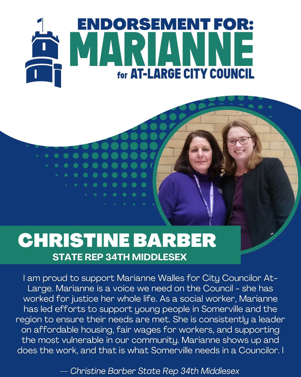 I appreciate the support of Rep Christine Barber. We have worked together for many years and value the support to ensure the t community has resources.