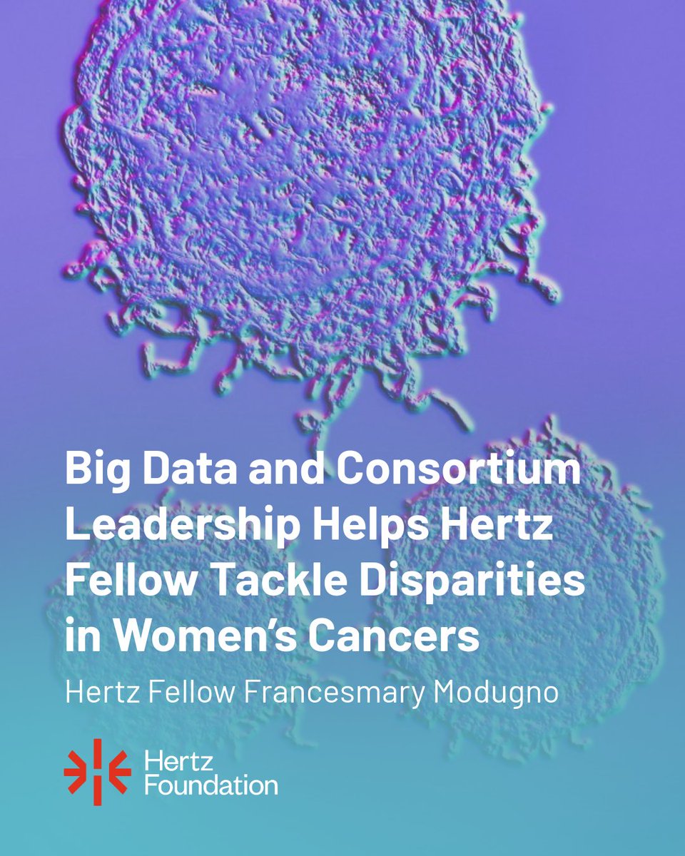 Ovarian cancer is one of the hardest cancers to detect and treat. Hertz Fellow Francesmary Modugno is applying AI and big data to uncover hidden risk factors—and improve outcomes for all women. bit.ly/3QHH3Sn

#OvarianCancerAwarenessMonth #OvarianCancer #AI #Data