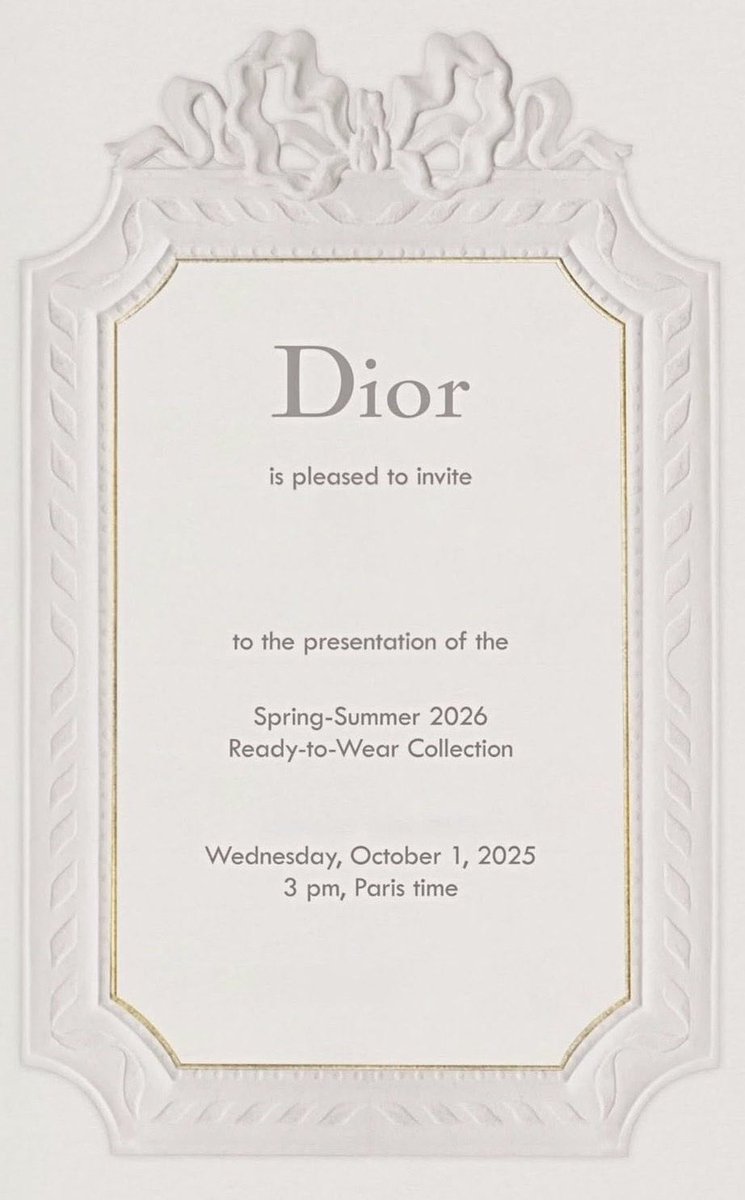 btschartsdailyc's tweet image. [NEWS] #JIMIN is confirmed to attend Dior women collection at París fashion week on October 1, 2025! 🇫🇷

🕑 2:30PM CEST | 9:30PM KST

HAVE A SAFE FLIGHT JIMIN
#JIMINxDIOR
#PWF #DiorSS26