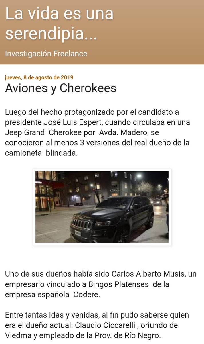 Déjenme felicitarme sola😂  luego de 6 años  dan a conocer lo q esta humilde investigadora free lance contó en 2019.
#Espert #Machado y tengo un as bajo la manga q es tannn as q ni me animo sola.
lavidaesunaserendipia.blogspot.com/2019/08/avione…