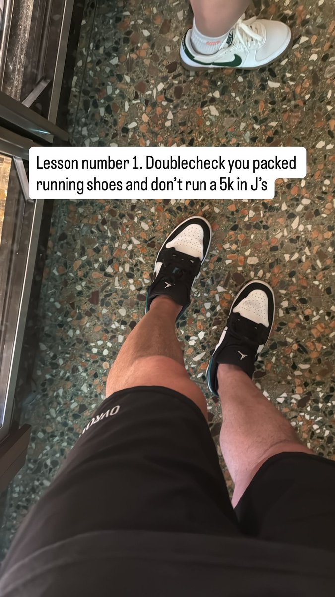 Ran the Tunnel 2 Towers 5k yesterday in Jordan’s like a genius. Hope everyone’s good!