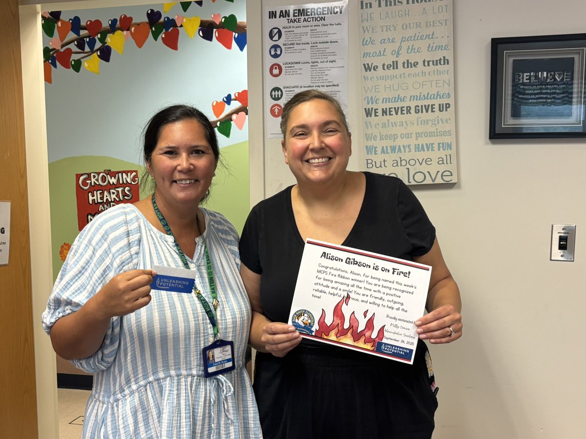 Congratulations Mrs Gibson for being named our next <a href="/MCPS/">MCPS</a> Fire Ribbon Winner! She is being recognized by Mrs Orozco for being awesome, having positive energy, &amp; doing all she can to support the Eagle Nation always with a smile on her face! #MCPSFutureReady <a href="/Director_DSLI/">Joe Rubens</a>