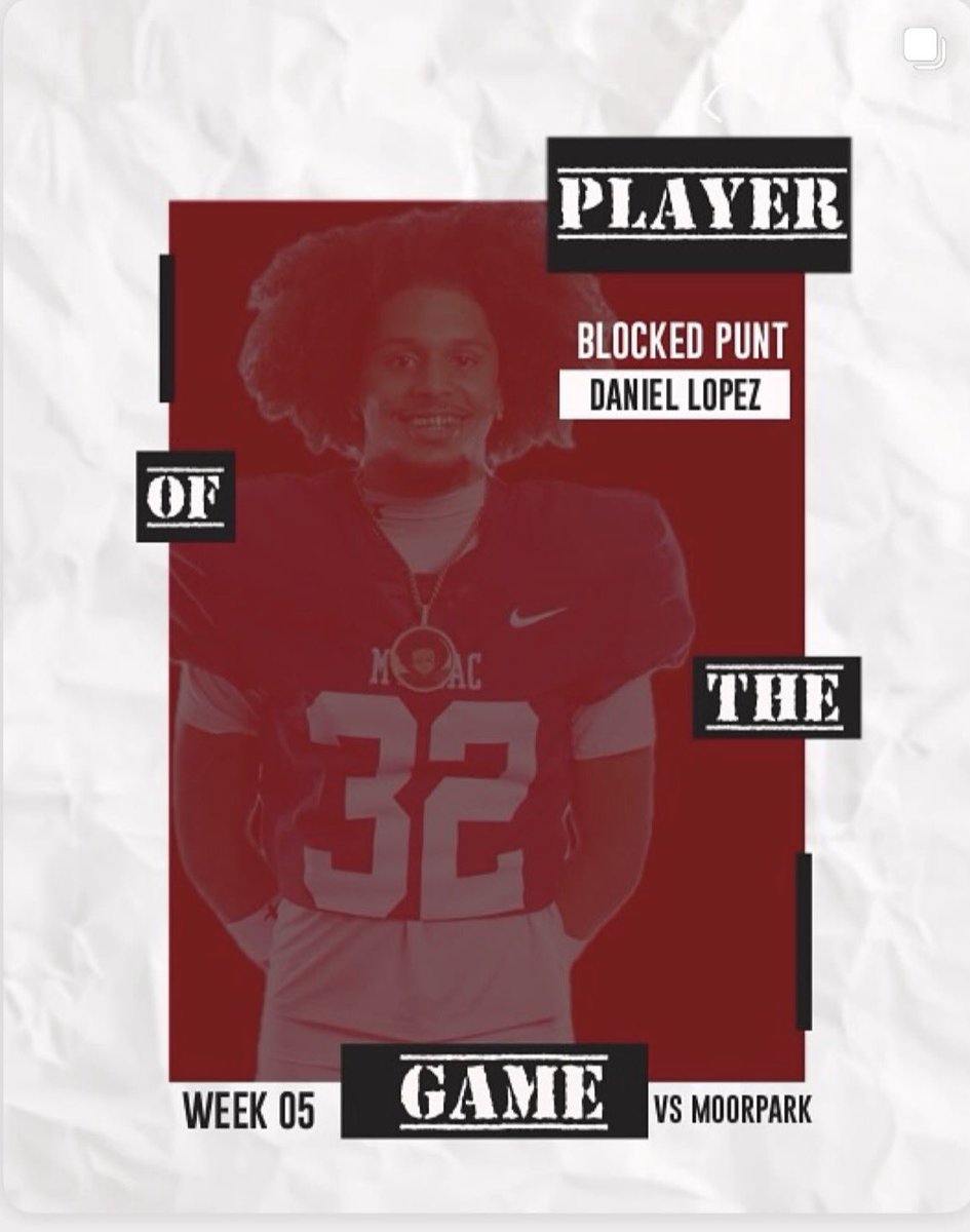 Daniellop0417's tweet photo. Player Of The Gameโผ๏ธ(ENFORCER ALL AROUND THE FIELD) #mtsac @CoachLJJohnson @D_DUBB9 https://t.co/63IIvw7j1v