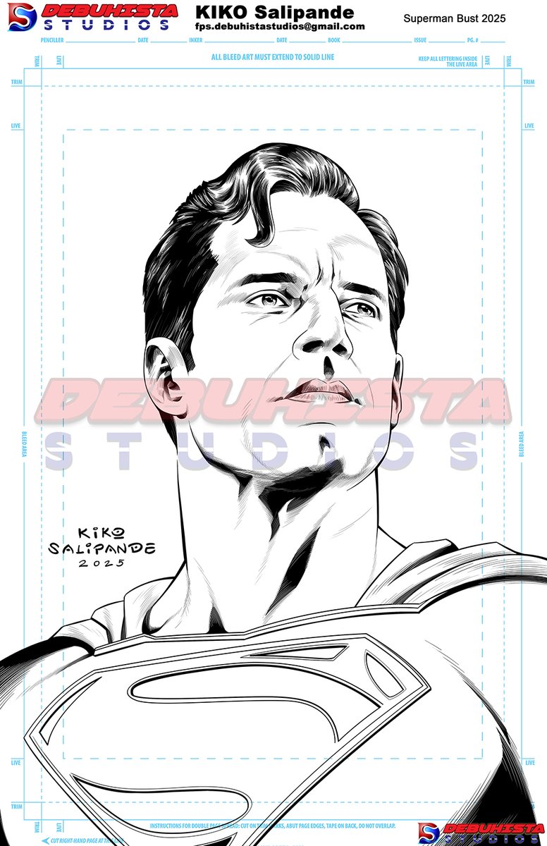 Debuhista's tweet photo. Superman Bust Fan art 2025

Digital Media: Adobe Photoshop and Wacom Graphics Tablet

Comic Artist for hire &amp; OPEN for Commissions.

Comic Sequential Pages: https://t.co/uVPAiTRpYB

Comic Covers/Pinups: https://t.co/nJFyeyRIXJ

Instagram: https://t.co/FVBDh2QRli https://t.co/oxFpT7jGOl