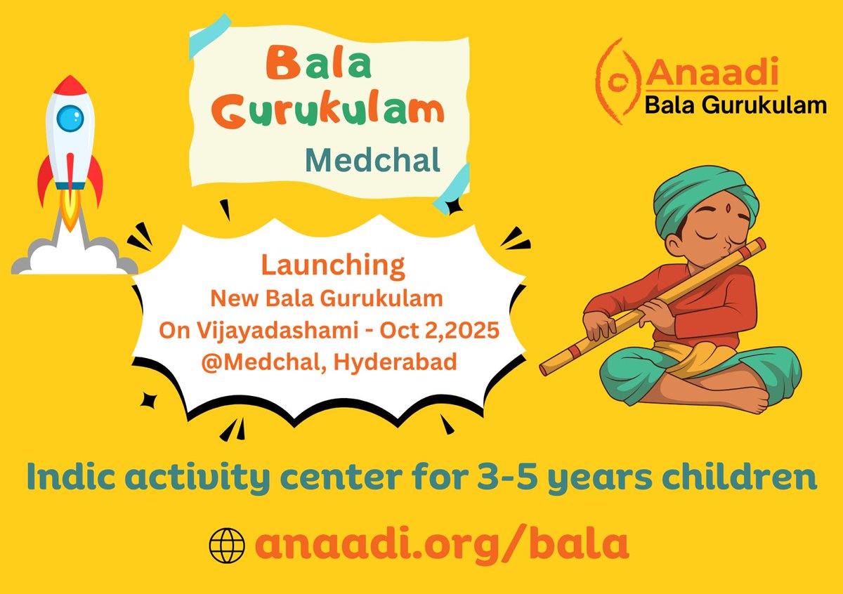 Matrushree (मातृश्री) Ananthalakshmi (Smrithi) (@maatrushree) on Twitter photo Our 4th Gurukulam in Telangana opening on Vijayadashami. Read more about our Gurukulas at anaadi.org/gurukulam <a href="/anaadigurukulam/">Anaadi Gurukulams</a> Our 4th Gurukulam in Telangana opening on Vijayadashami. Read more about our Gurukulas at anaadi.org/gurukulam <a href="/anaadigurukulam/">Anaadi Gurukulams</a>