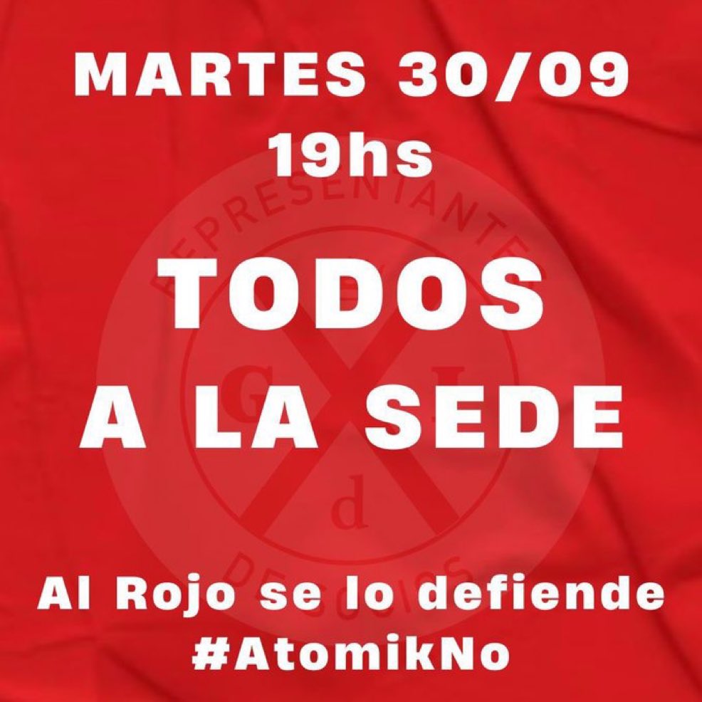 CAIMiLocura_'s tweet photo. TODOS A LA SEDE MITRE

MAÑANA 19HS

#ATOMIKNO

VÁYANSE DIRIGENTES https://t.co/cgYvmlxVyo