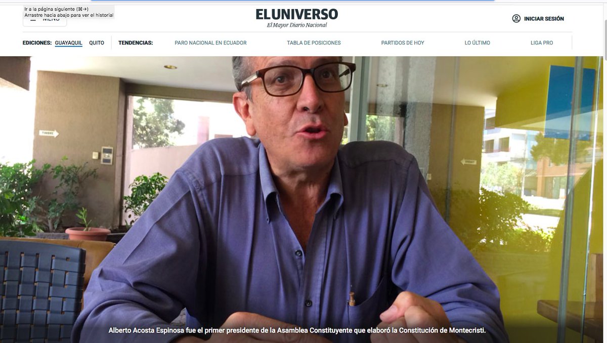 Alberto Acosta, expresidente de la Asamblea Constituyente de Montecristi: 
DANIEL NOBOA QUIERE CONCENTRAR TODAS LAS INSTANCIAS DEL PODER

Alberto Acosta, quien fue el primer presidente de la Asamblea Constituyente que sesionó en Montecristi del 2007 al 2008, reflexiona sobre las