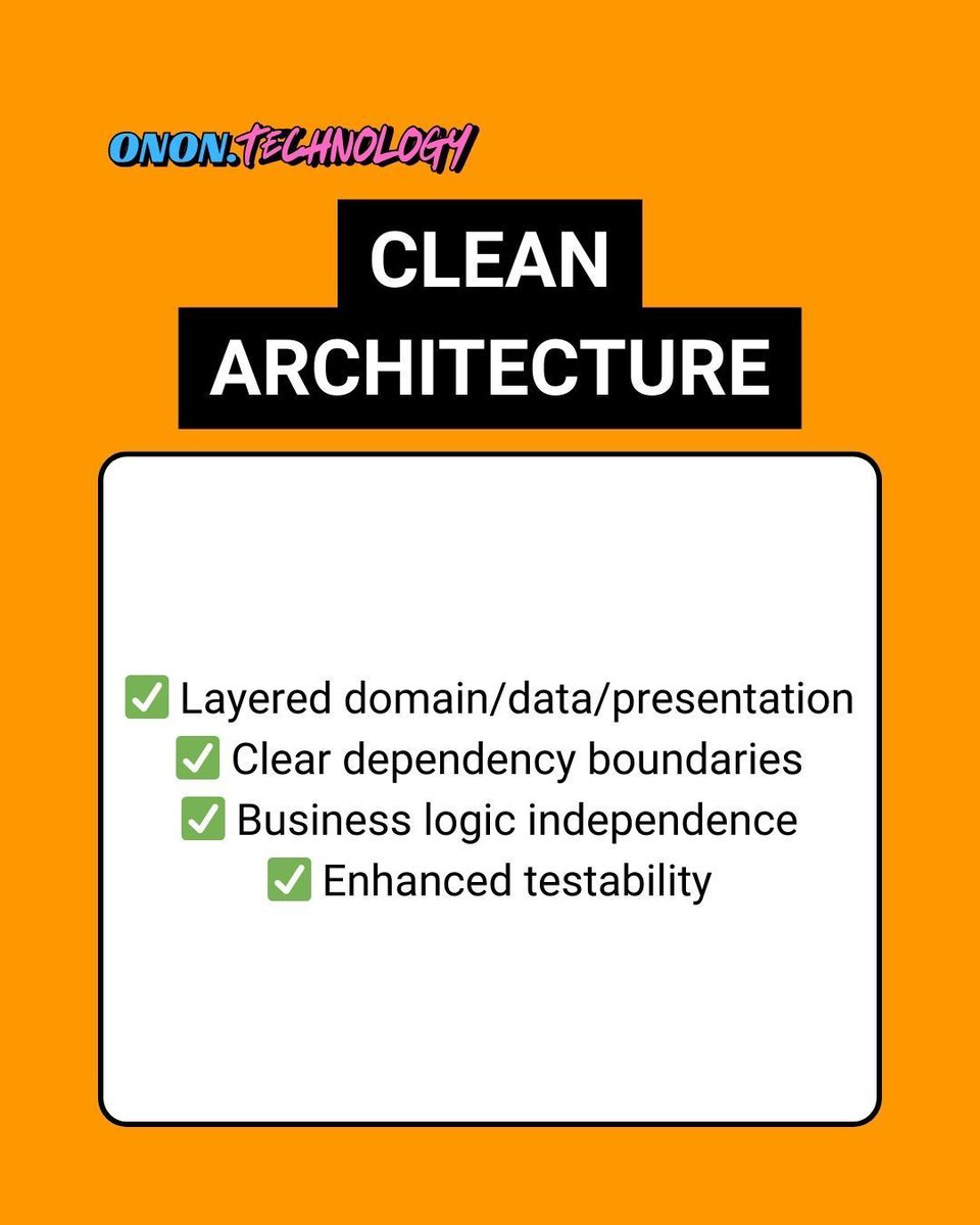 onon_technology's tweet image. 🏗️ Flutter Architecture Patterns:
✨ Clean Architecture layers
✨ MVVM implementation
✨ Dependency injection
✨ Feature-based organization
✨ Separation of concerns
📱 WhatsApp: +852 9332 3868
🔗 onon.technology/blog
#FlutterArchitecture #CleanCode