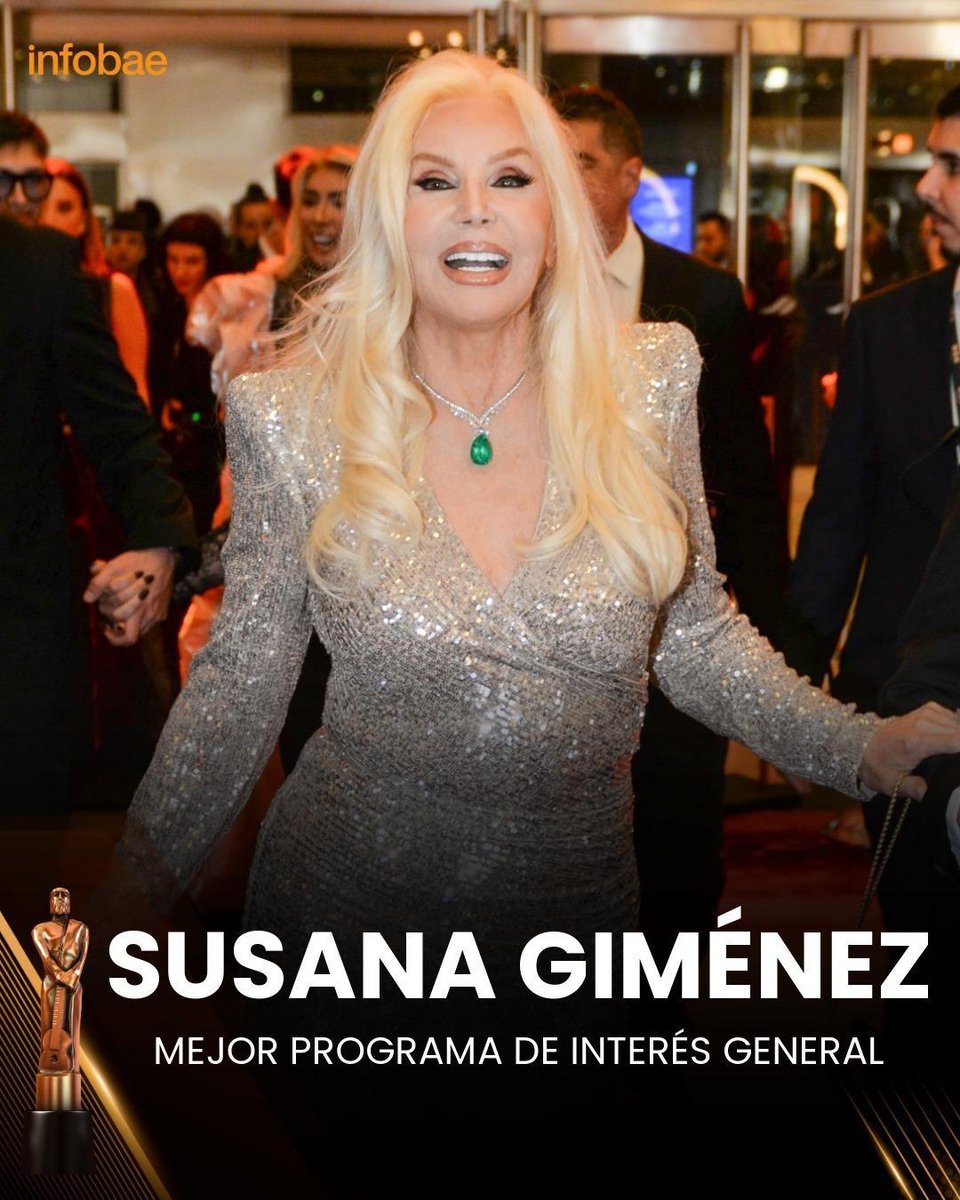 Susana Giménez ganó el #MartínFierro a mejor programa de Interés General por ciclo del año 2024 infob.ae/3We6f5P