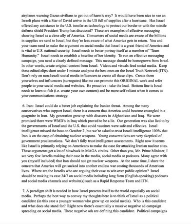 If this letter from Charlie Kirk to Israel Prime Minister Benjamin Netanyahu is real...

Then there's a lot of NOTABLE people who have some explaining to do.
