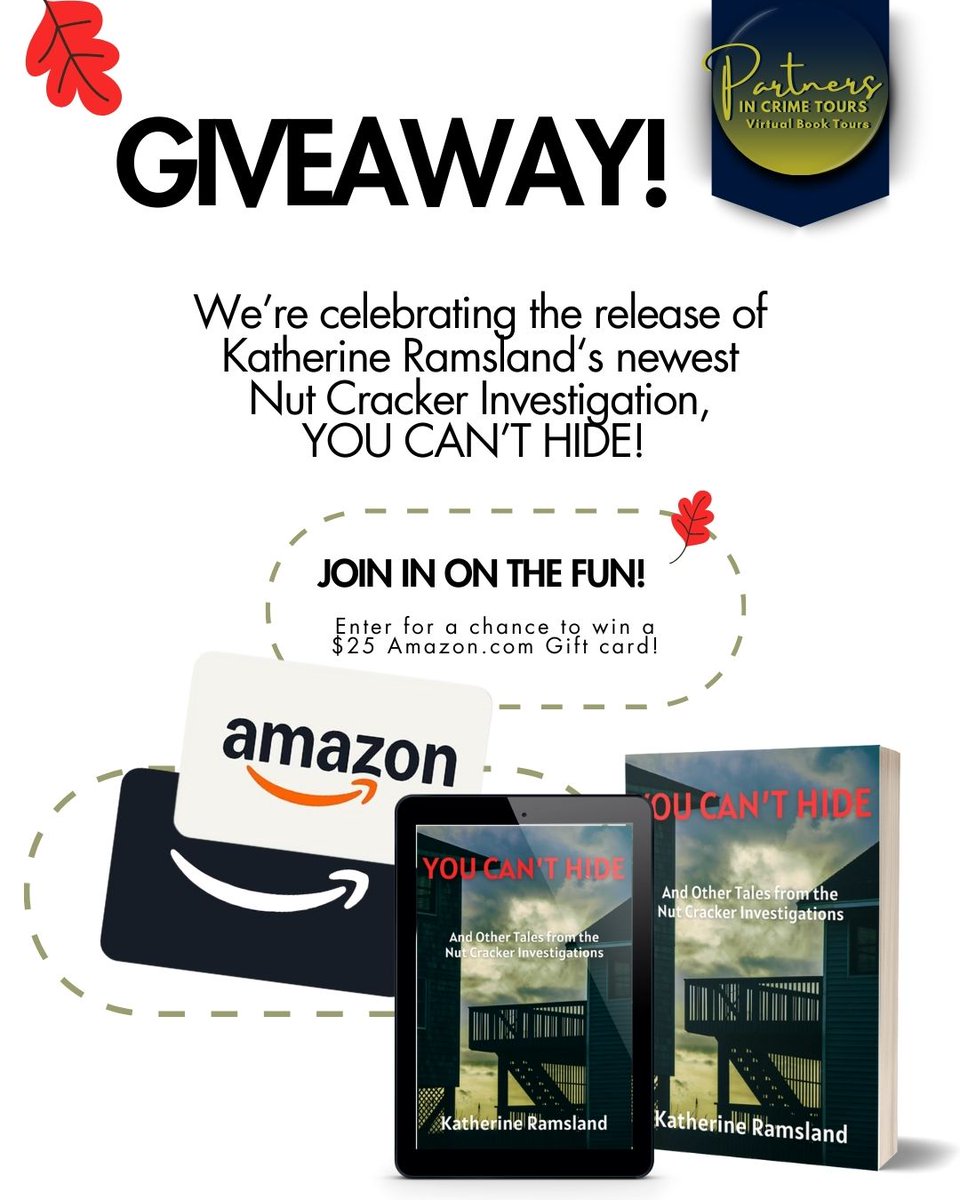 kristinethall's tweet image. Forensic psychologist Annie Hunter hosts a holiday bash, but a dangerous man with a lot to lose is watching.
On #HallWaysBlog: YOU CAN&apos;T HIDE + #excerpt &amp;amp; $25AMZ #giftcard #giveaway w/@partnersincr1me. 
kristinehallways.blogspot.com/2025/09/you-ca…
#TheNutCrackerInvestigations @levelbestbooks