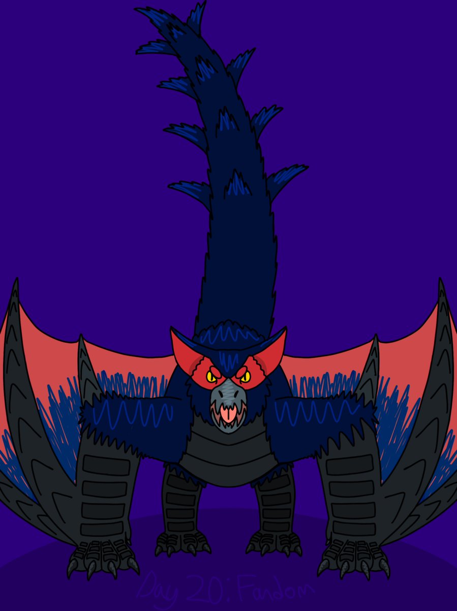 Speedy_green_'s tweet photo. #cattember Day 29: Fandom
Was a bit stuck on what to draw for this one, but then randomly thought of Nargacuga from Monster Hunter and I guess it’s a cat
#cattember2025 #monsterhunterfanart https://t.co/YgRcQRxXc3