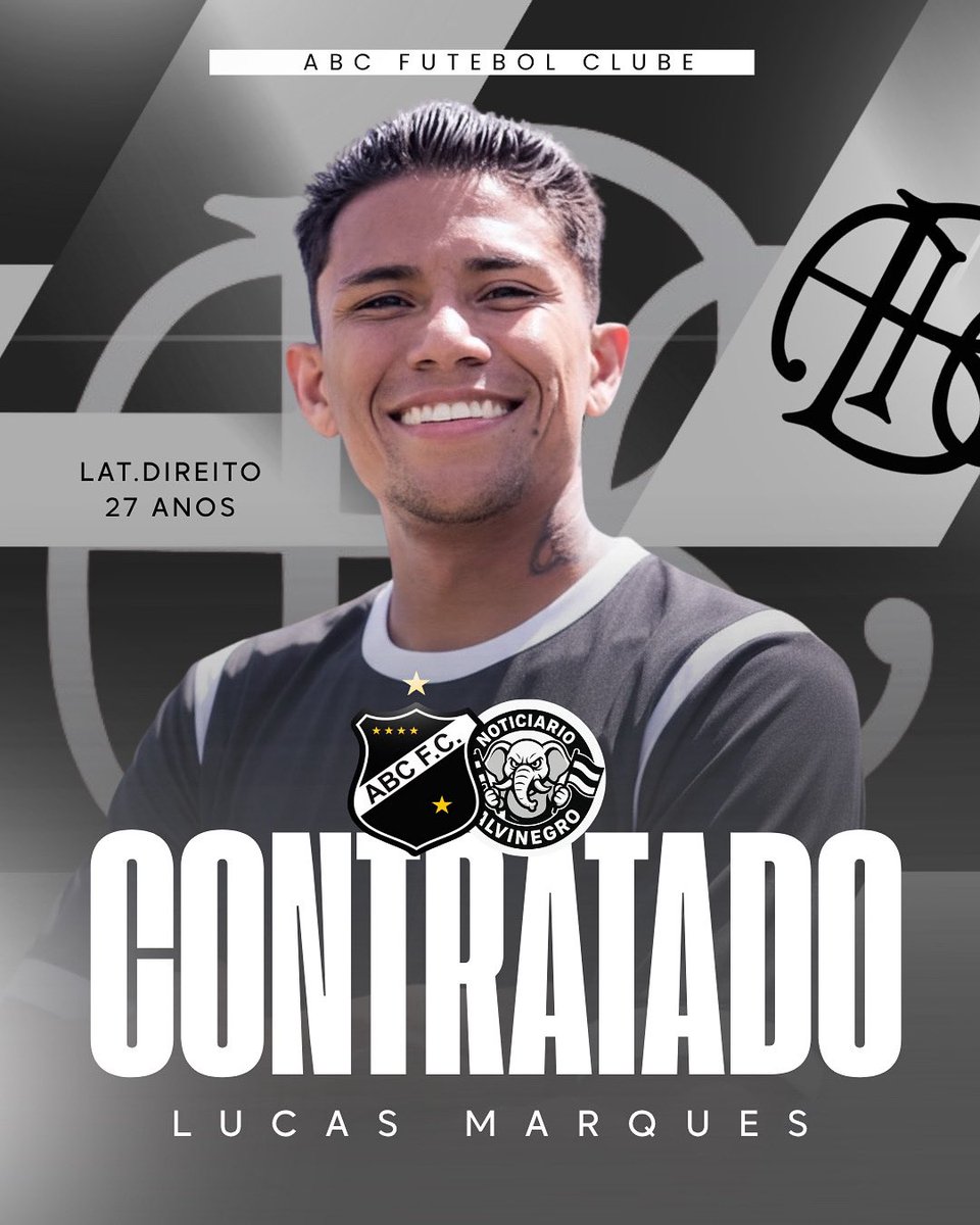 noticiarioabcfc's tweet photo. PRIMEIRO REFORÇO! ✅

O ABC acertou a contratação do lateral-direito Lucas Marques, de 27 anos. O jogador, que disputou a fase final da Série C pelo Itabaiana, foi titular na partida contra o Mais Querido na última rodada. https://t.co/EwV1xEWZdm