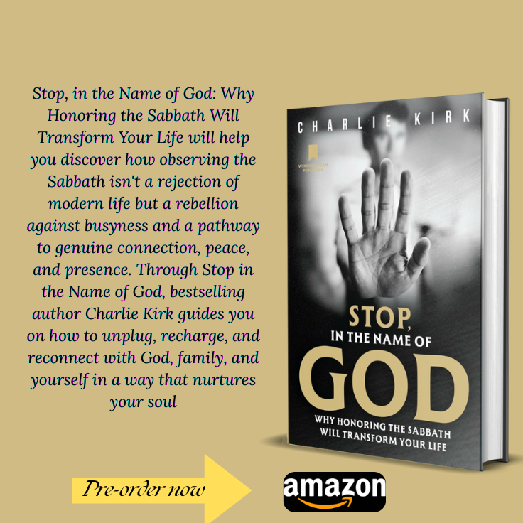 Princesshali091's tweet image. Discover the Power of Rest 
 Stop, in the Name of God: Why Honoring the Sabbath Will Transform Your Life (Hardcover – Dec 9, 2025) by Amazon Charts #1 bestselling author Charlie Kirk is your invitation to unplug, recharge, and reconnect with what matters most.
#Faith #SabbathRest