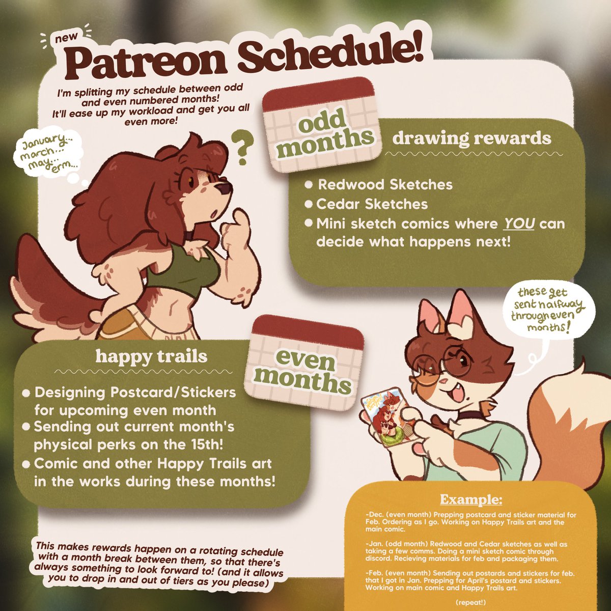 New Patreon Schedule and a new $2 tier is up on my Patreon! There's a 20% discount on all tiers going on right now for a week!