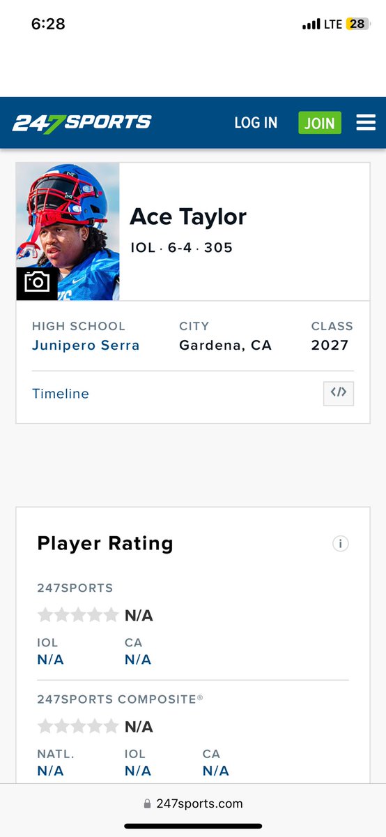 Ace Taylor (@ace_taylor77) on Twitter photo 247sports.com/player/ace-tay…
Blessed to get a recruiting profile <a href="/BlairAngulo/">Blair Angulo</a> <a href="/GregBiggins/">Greg Biggins</a> <a href="/247Sports/">247Sports</a> <a href="/CoachDMinor/">Coach Minor/Coach D</a> <a href="/Serra__Football/">Serra Football</a> 247sports.com/player/ace-tay…
Blessed to get a recruiting profile <a href="/BlairAngulo/">Blair Angulo</a> <a href="/GregBiggins/">Greg Biggins</a> <a href="/247Sports/">247Sports</a> <a href="/CoachDMinor/">Coach Minor/Coach D</a> <a href="/Serra__Football/">Serra Football</a>