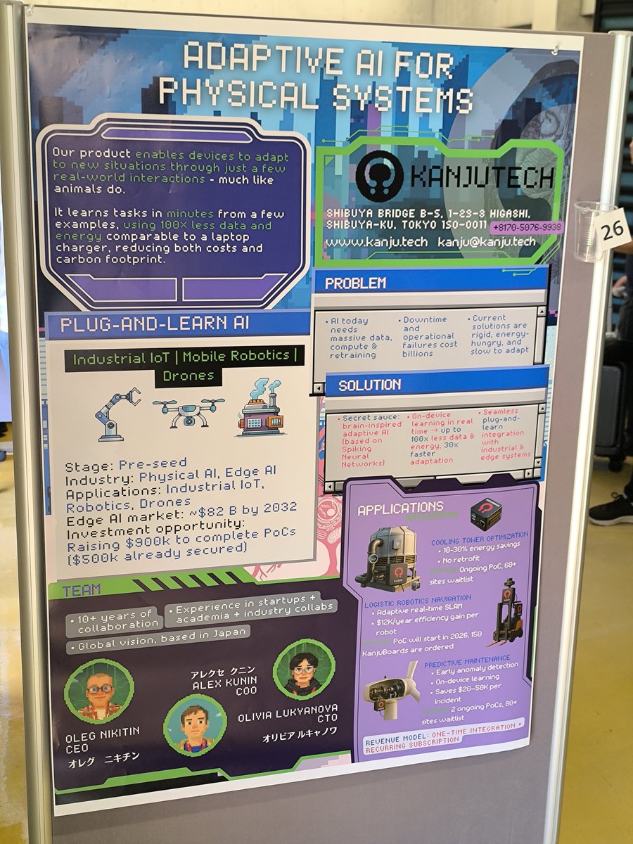 Day 2 at Startup Elevate 2025 in Okinawa 🌴✨
Find <a href="/KanjuTech/">KanjuTech</a> team at Poster #26 - sharing how physical AI can drive sustainable innovation 🚀🌱