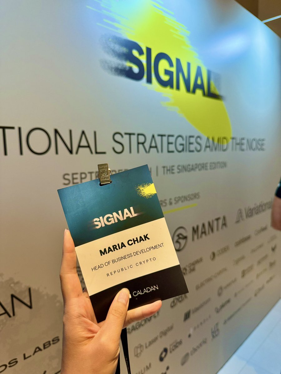 Hopped off a plane in Singapore &amp; went straight to Signal. Big kudos to the <a href="/caladanxyz/">Caladan</a> team for curating great speakers &amp; attendees

Topics discussed includes:
✨ the current state of DATs &amp; its evolution: we’re still early, witnessing new investment strategies play out. The bet