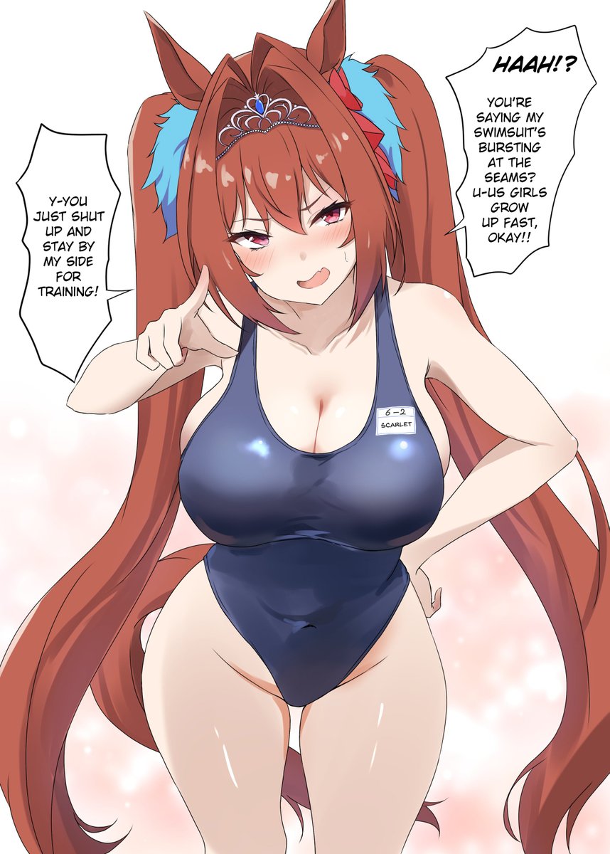 英語版です! [EN]

Scarlet showing off her impressive "growth" to her Trainer.

Translation/英訳 <a href="/TheParacite/">Paracite</a>
Typeset/植字工<a href="/Sadtiger_117/">Sadtiger</a>

#ウマ娘 #umamusume #UmaTranslations