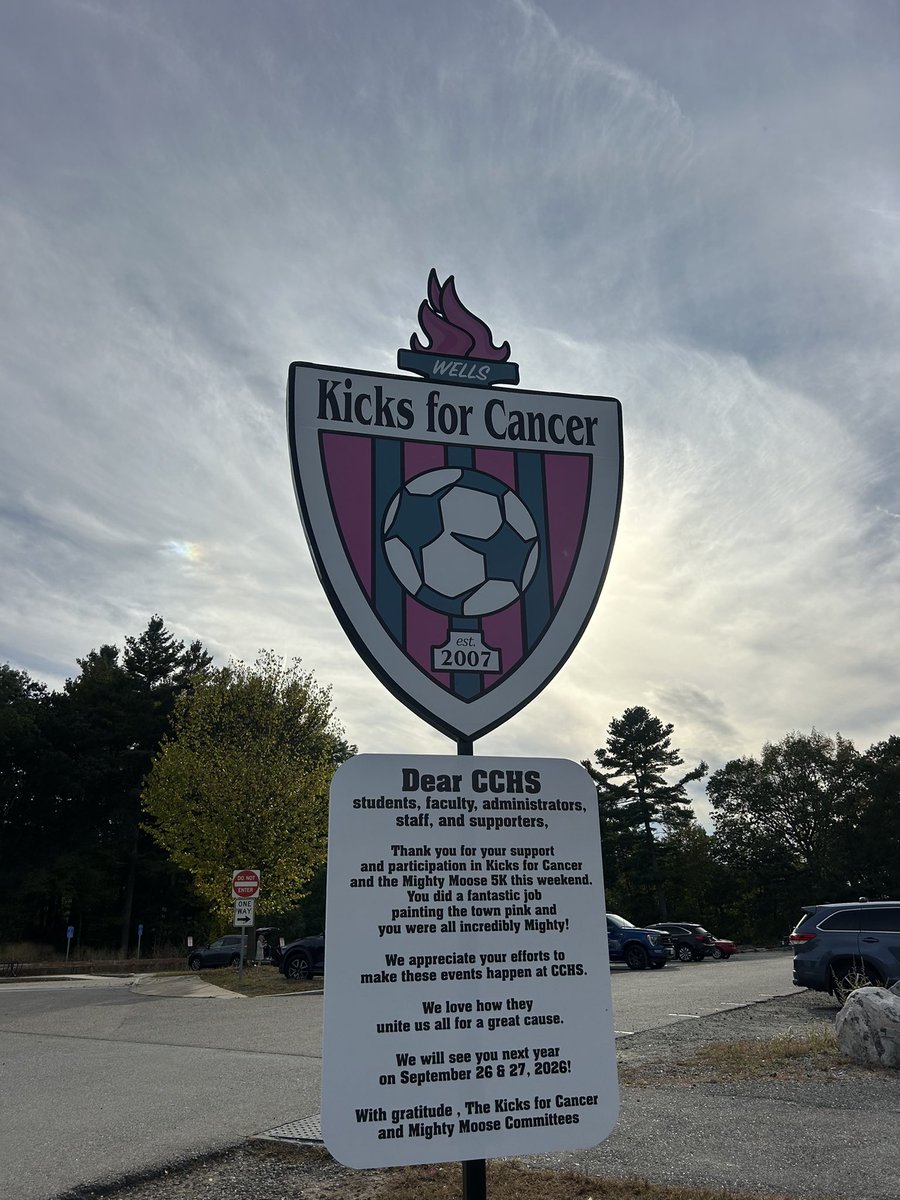 Dear CCHS students, faculty, administrators, staff, and supporters,

Thank you for your support and participation in Kicks for Cancer &amp; the Mighty Moose this weekend.  You did a fantastic job painting the town pink!

With gratitude, The Kicks for Cancer &amp; Mighty Moose Committees
