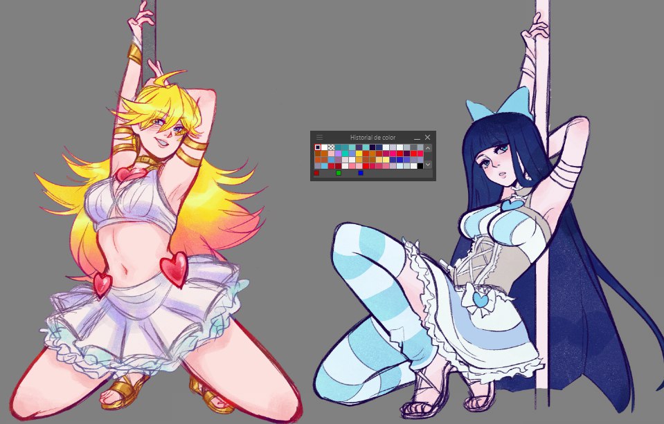 RednikD's tweet image. Finalmente me di el tiempo de dibujar a mi vieja(stocking) y a panty porque no puede faltar claro que si ( ・∀・)
#PantyandStocking