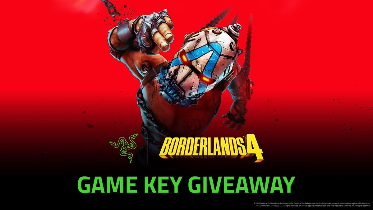 We're opening the freebie vault and giving away 10 game keys for <a href="/Borderlands/">Borderlands</a> 4. 

Gear up with Razer Sensa HD Haptics and Razer Chroma RGB and let our hyper-immersive tech pull you into a rebellion you'll feel in your bones. 

Enter now for your chance to win: