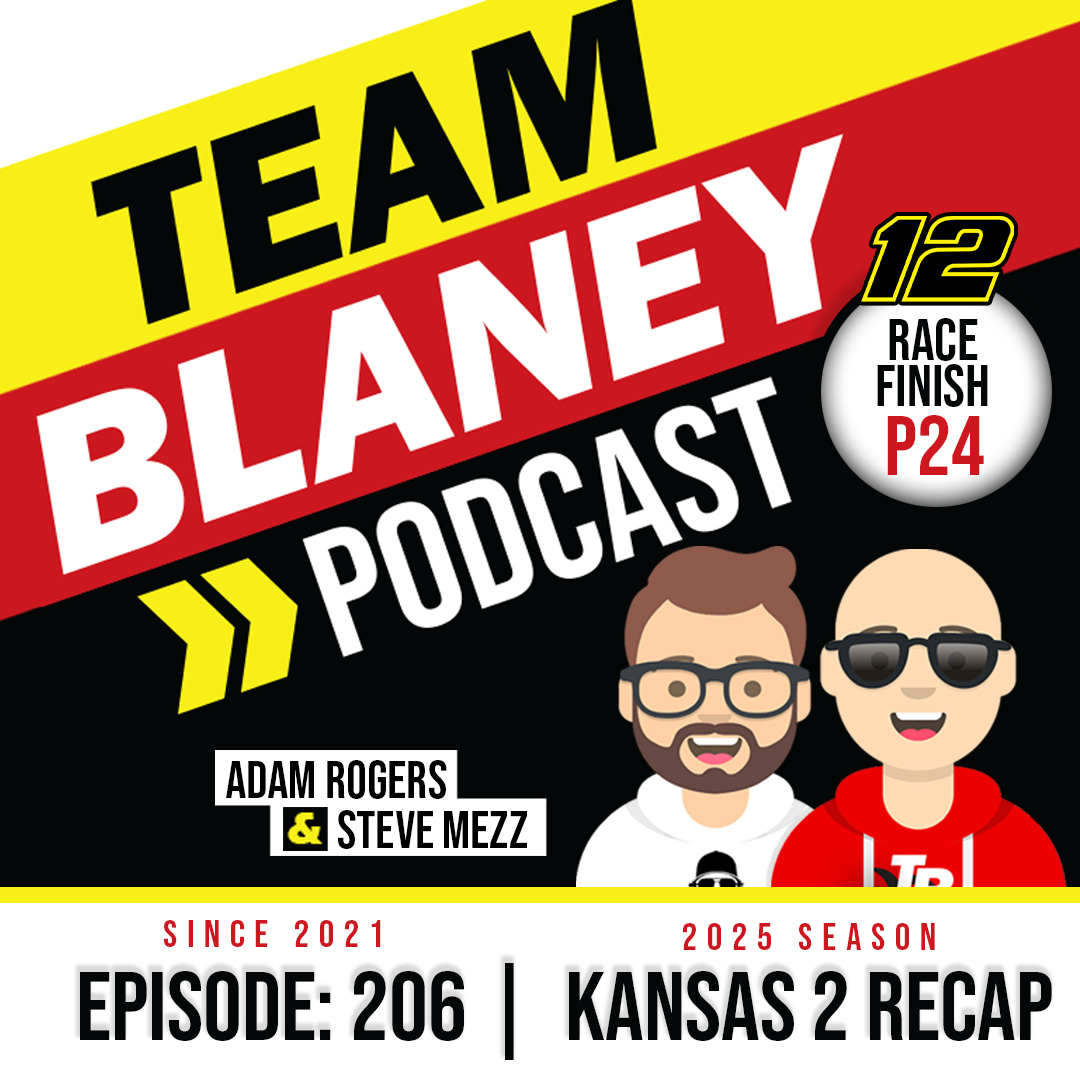 teamblaney's tweet photo. ๐จ Episode 206!
@AdamRogers and @Mezz_12 recap Ryan @Blaney's tough run at @kansasspeedway and a P24 finish. Plus, they talk the #TeamBlaney @NASCAR #Fantasy Live league and look ahead to this week's #NASCARPlayoffs Round of 12 finale at the @CLTMotorSpdwy #ROVAL. https://t.co/kfn1rNzT5U