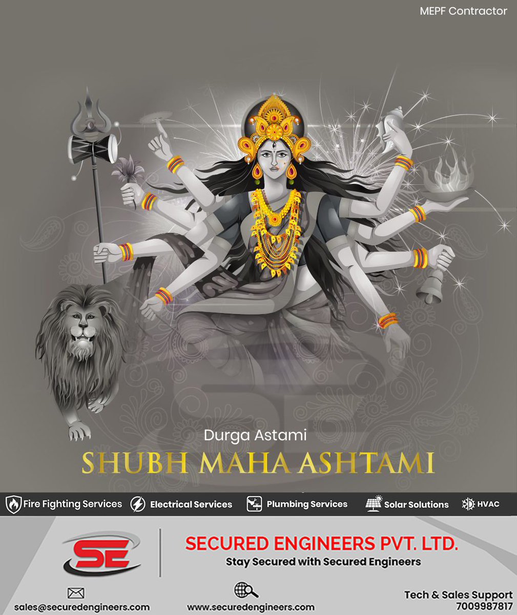 SecuredEnginee2's tweet image. Durga Ashtami reminds us that with courage, discipline, and devotion, every challenge can be overcome.

As we celebrate the strength of Maa Durga, may you be blessed with protection from hurdles, prosperity in every step, and power to achieve new milestones.

📞 7009987817