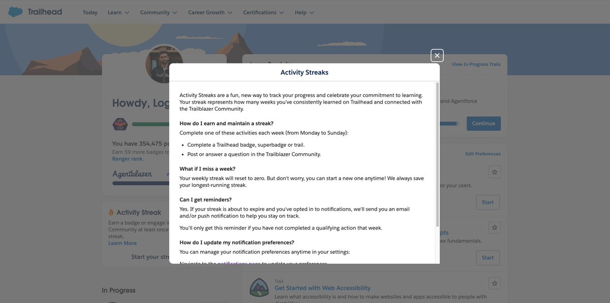 logesh_m_sfdc's tweet image. Streak freaks, Activity Streaks are in @trailhead 🔥