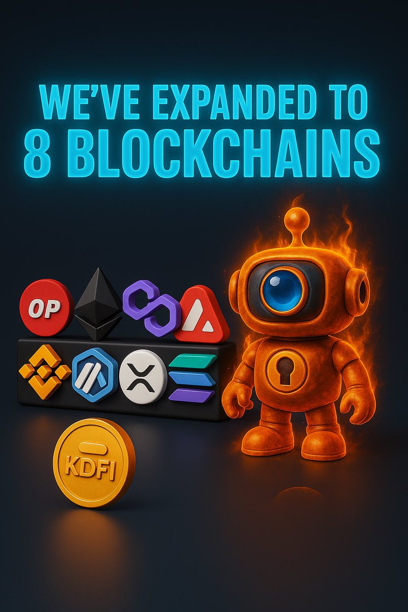 KDFICoin's tweet photo. π₯ The wait is over β CREEPRβ’ has officially expanded to 8 blockchains! π
From Ethereum to Solana, XRP to Optimism, and beyond β powered by $KDFI, the future of trading is now multichain. ππ
#CREEPR #KDFI #DeFi #Crypto #Solana #Ethereum #Binance #Polygon #Arbitrum #Avalanche #Optimism #XRP #Web3