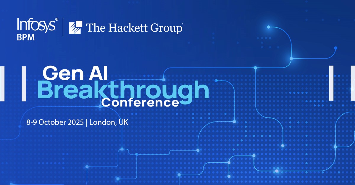 InfosysBPM's tweet image. We’re proud to be a Platinum sponsor of The Hackett Group's GenAI Breakthrough Conference 2025 in London, October 8–9.
Two days of real-world insights, strategic discussions & innovation in action. See you there!
#infosysbpm #infosys #HackettConference #GenAI #digitalworldclass