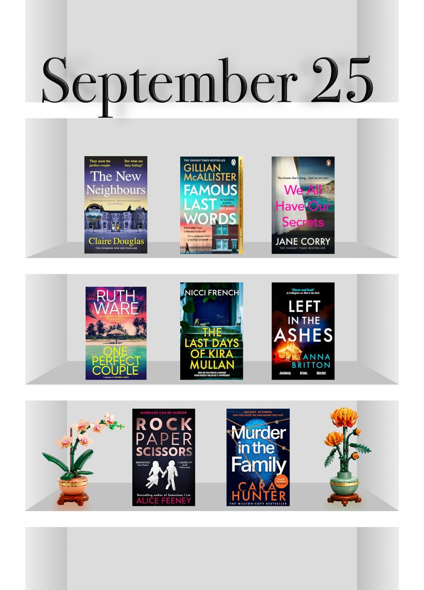 nicola_shelley2's tweet photo. September Wrap Up #booktwt  #booklovers #BookShelf #books @GillianMAuthor @JaneCorryAuthor @RuthWareWriter @FrenchNicci @BrittonBookGeek @alicewriterland @CaraHunterBooks https://t.co/Zor7YlB8aA