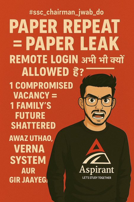 Shivam180010's tweet photo. #ssc_chairman_jwab_do  
#cji_help_us 
#SSC_Scam2025 https://t.co/7hys2PaHnZ