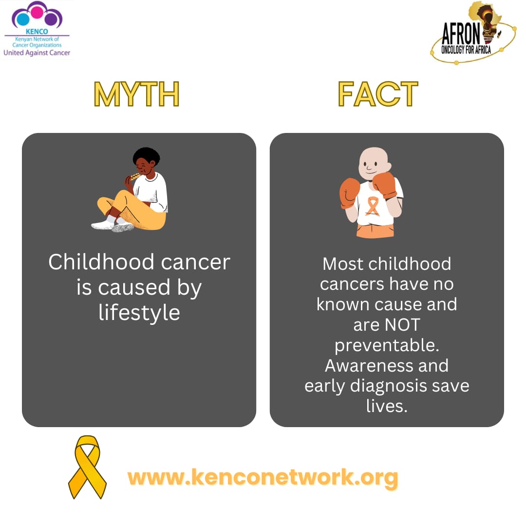 kenconetwork's tweet photo. Did you know? Childhood cancer is not caused by lifestyle. Most cases have no known cause and cannot be prevented. But early detection and awareness can save lives.
Letโs spread the truth.
#ChildHoodCancerAwarenessKE #GoGold #unitedagainstcancer #AFRON https://t.co/A7XcTfiDtG