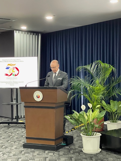 MoroccoInPhL's tweet photo. eptember 29, 2025, the Commemorative Stamp Launch was held at the Department of Foreign Affairs in Manila to mark the 50th Anniversary of the Establishment of Diplomatic Relations between the Kingdom of Morocco 📷 and the Republic of the Philippines 📷. https://t.co/kgoe5fHtdT