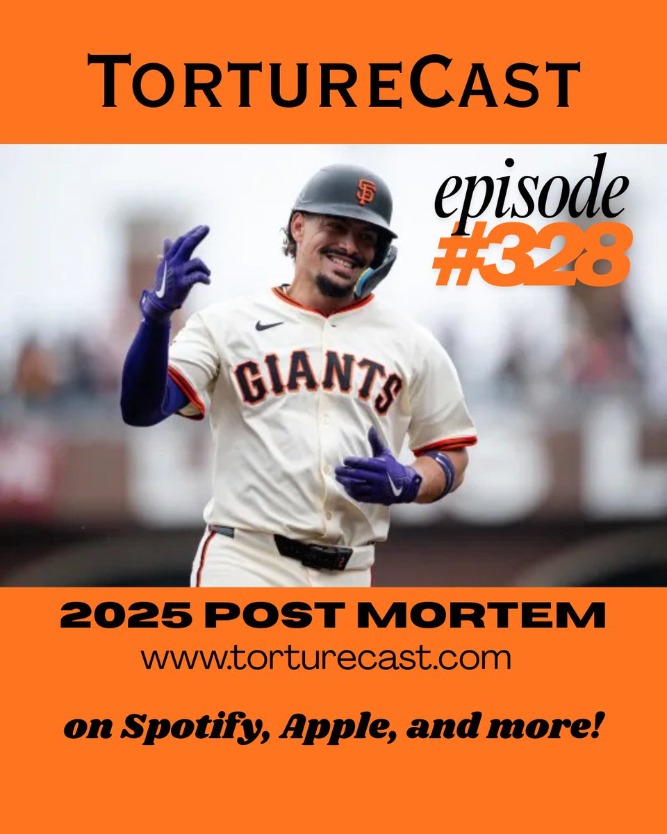 We conduct a post mortem on the San Francisco Giants, talk about Melvin's firing and potential candidates, and give our playoff predictions in episode 328. <a href="/chadk21/">Chad King</a> <a href="/2outhits/">Eric Nathanson</a>  torturecast.com/2025/09/29/epi…