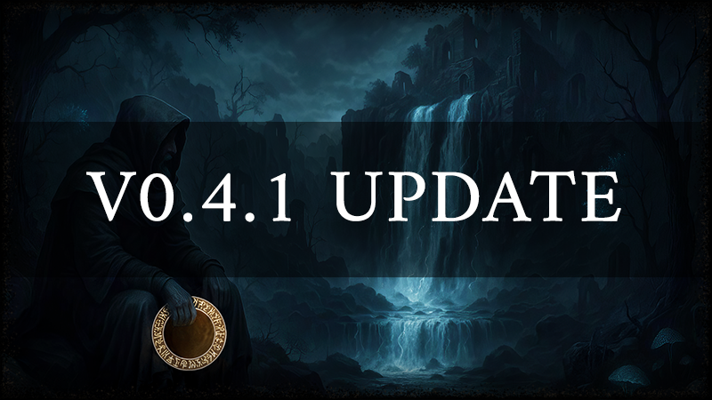 Rochinko's tweet photo. Fellow wanderers, update 0.4.1 is live!✨

Build versioning, item buffs, new cursor and video stutter fix.

Read the full update: https://t.co/OlabHeRzAH

#indiegame #indiedev #roguelike #gamedev https://t.co/8xYRBgR6CK
