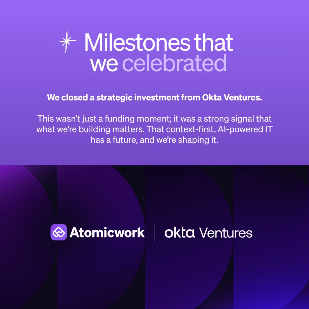 atomicworkhq's tweet image. September gave us progress, perspective, and purpose...all in one month! 🧵

.

.

#SeptemberRoundup #Atomicwork #IT #AI #AIinIT #ITSM #AgenticAI #AgenticServiceManagement #AtomicworkRoundup